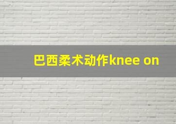 巴西柔术动作knee on